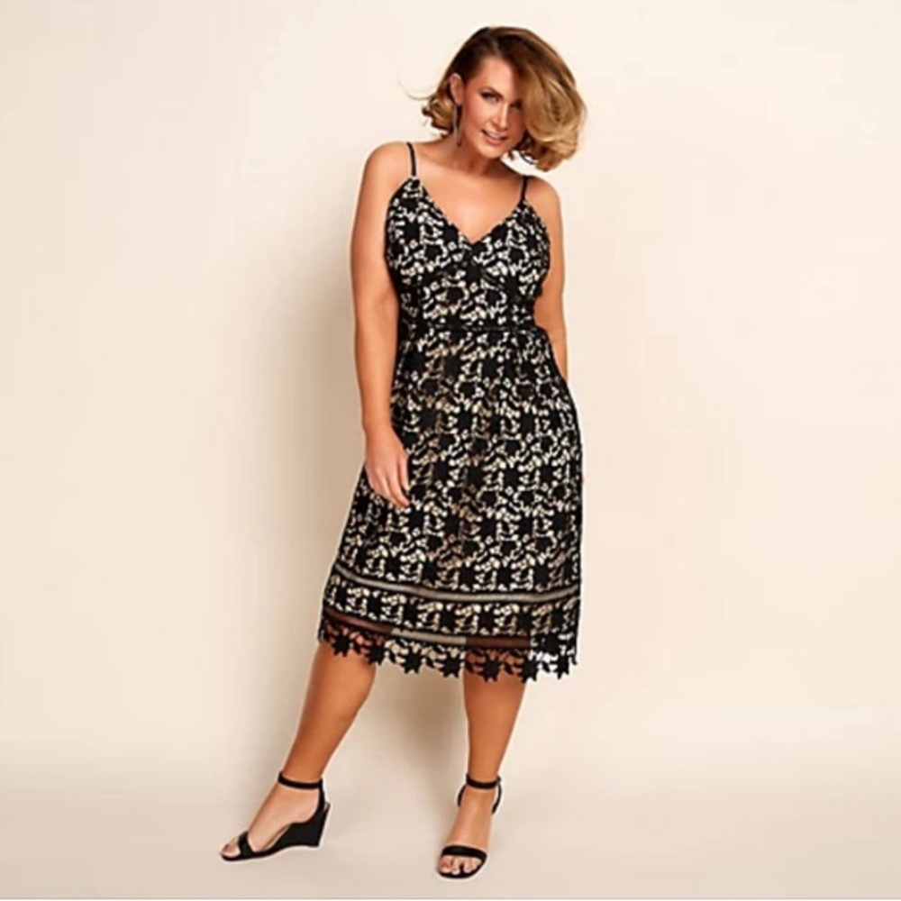 ALL WORTHY Lace Midi Dress